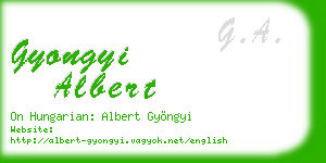 gyongyi albert business card
