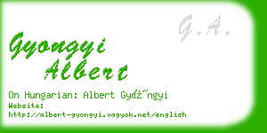 gyongyi albert business card